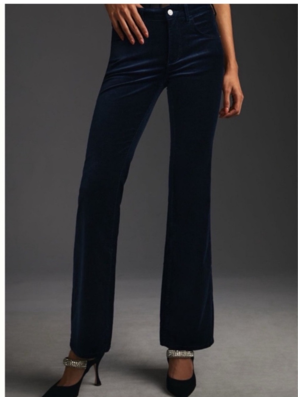 NWOT Anthropologie Pilcro Demilune Mid-Rise  Bootcut Velvet Jeans, 26